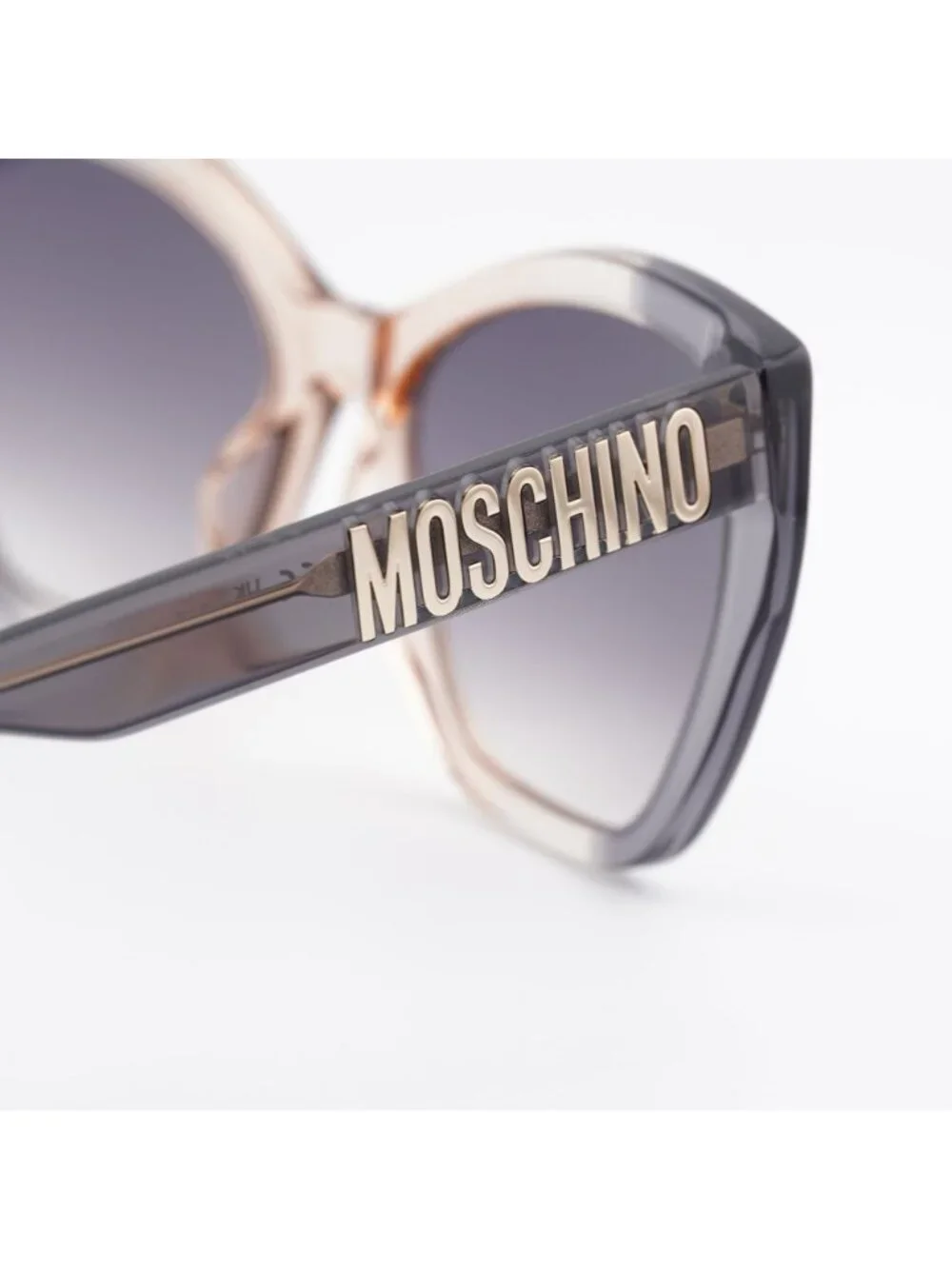 Moschino MOS155/S 0MQE 9O Sunglasses Grey Cat Eye Frame, Grey Lenses
